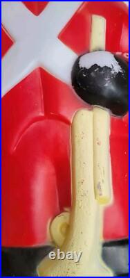 Vintage Empire Blow Mold Rare Nutcracker Toy Soldier WithRifle Light Up Christmas