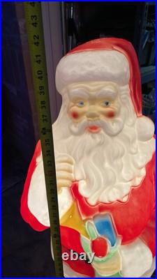 Vintage Empire Blow Mold Santa Claus With Stocking Christmas Decor Lights Up 42