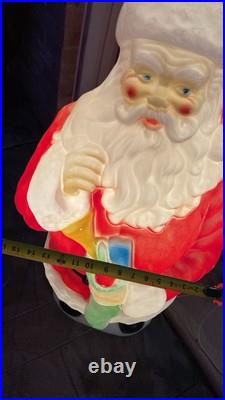 Vintage Empire Blow Mold Santa Claus With Stocking Christmas Decor Lights Up 42