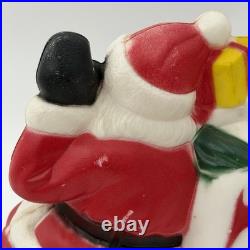 Vintage Empire Blow Mold Santa Sleigh Reindeer Christmas Decor Light Up Tabletop