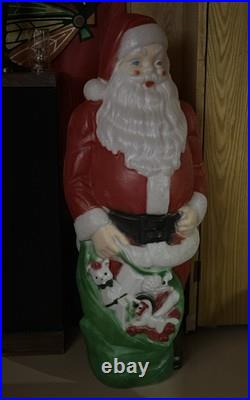 Vintage Empire Blow Mold Santa with Toy Bag 48 Excellent