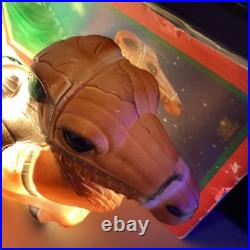 Vintage Empire Camel Blow Mold Lighted Nativity With Box Great Condition USA