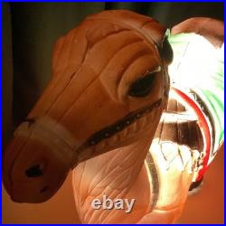 Vintage Empire Camel Blow Mold Lighted Nativity With Box Great Condition USA