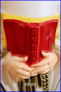 Vintage Empire Choir Girl Angel Blow Mold Christmas Caroler 30 Lighted CIB Box