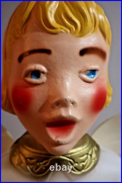 Vintage Empire Choir Girl Angel Blow Mold Christmas Caroler 30 Lighted CIB Box