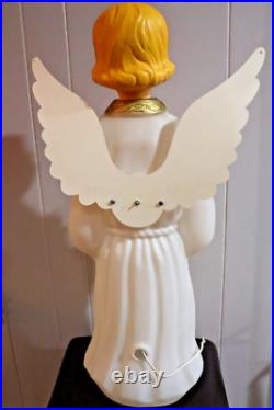 Vintage Empire Choir Girl Angel Blow Mold Christmas Caroler 30 Lighted CIB Box