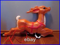 Vintage Empire Christmas Lighted Plastic Reindeer Blow Mold 35 Long- #1349
