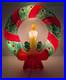 Vintage Empire Christmas Lighted Wreath Candle Plastic Blow Mold Hanging Tested