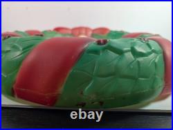 Vintage Empire Christmas Lighted Wreath Candle Plastic Blow Mold Hanging Tested
