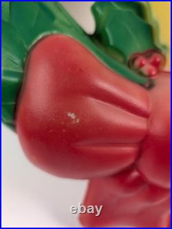 Vintage Empire Christmas Lighted Wreath Candle Plastic Blow Mold Hanging Tested