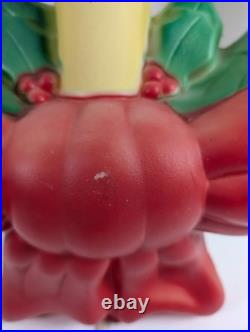 Vintage Empire Christmas Lighted Wreath Candle Plastic Blow Mold Hanging Tested