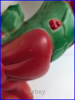 Vintage Empire Christmas Lighted Wreath Candle Plastic Blow Mold Hanging Tested