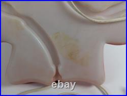 Vintage Empire Christmas Lighted Wreath Candle Plastic Blow Mold Hanging Tested