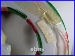 Vintage Empire Christmas Lighted Wreath Candle Plastic Blow Mold Hanging Tested