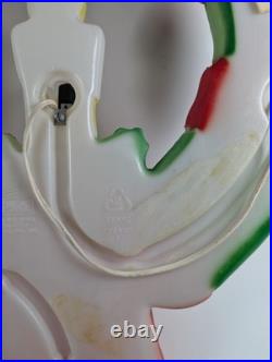 Vintage Empire Christmas Lighted Wreath Candle Plastic Blow Mold Hanging Tested