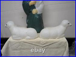 Vintage Empire Christmas Nativity Shepherd & 2 Sheep/Lamb Tabletop Blow Molds