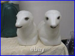 Vintage Empire Christmas Nativity Shepherd & 2 Sheep/Lamb Tabletop Blow Molds