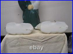 Vintage Empire Christmas Nativity Shepherd & 2 Sheep/Lamb Tabletop Blow Molds