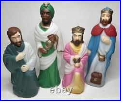Vintage Empire Christmas Nativity Shepherd Wise Men 23 Blow Molds Set