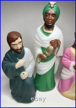 Vintage Empire Christmas Nativity Shepherd Wise Men 23 Blow Molds Set