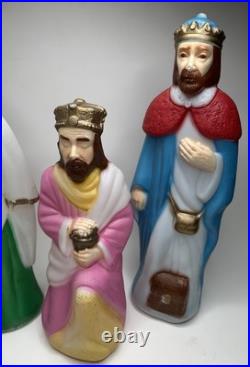 Vintage Empire Christmas Nativity Shepherd Wise Men 23 Blow Molds Set