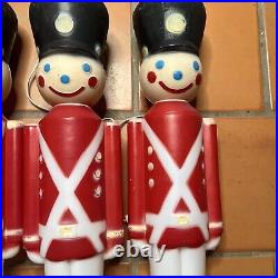 Vintage Empire Christmas Toy Soldier Blow Molds 30 Lot Of 4 READ