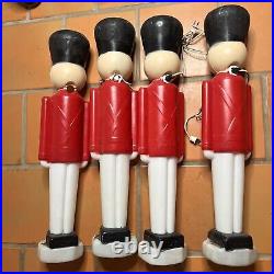 Vintage Empire Christmas Toy Soldier Blow Molds 30 Lot Of 4 READ