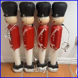 Vintage Empire Christmas Toy Soldier Blow Molds 30 Lot Of 4 READ