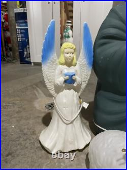 Vintage Empire Complete Nativity Set 12 Piece Christmas Lighted Blow Mold