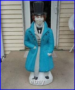 Vintage Empire Dickens Caroler Gentleman Christmas Blow Mold Plastic 38
