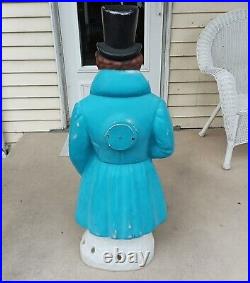 Vintage Empire Dickens Caroler Gentleman Christmas Blow Mold Plastic 38
