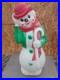 Vintage Empire Frosty Hobo Snowman Blow Mold Christmas Decor USA 34 Inch