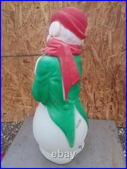 Vintage Empire Frosty Hobo Snowman Blow Mold Christmas Decor USA 34 Inch