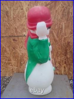 Vintage Empire Frosty Hobo Snowman Blow Mold Christmas Decor USA 34 Inch