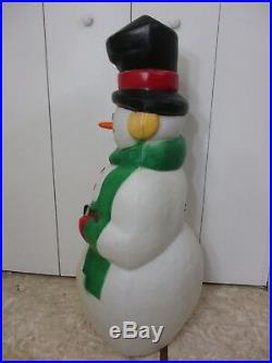 Vintage Empire Frosty the Snowman Carrot Nose Lite Christmas Blow Mold 40 HUGE
