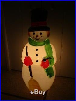 Vintage Empire Frosty the Snowman Carrot Nose Lite Christmas Blow Mold 40 HUGE