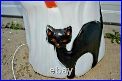 Vintage Empire Ghost Black Cat Pumpkin Halloween 35 Plastic Blow Mold Light
