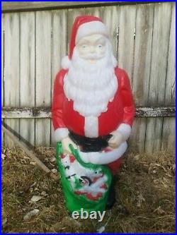 Vintage Empire Giant 46 Santa Claus Bag Toy Gift Lawn Yard Blow Mold Light Up