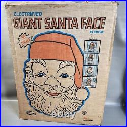 Vintage Empire Giant Santa Face Blow Mold 36 Hanging Lighted Christmas Outside