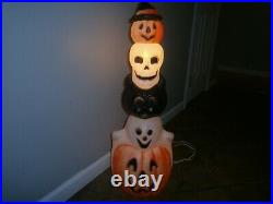 Vintage Empire Halloween 32 Totem Pole Blow Mold With 2 Light Cords