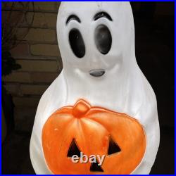 Vintage Empire Halloween 34 Light Blow Mold Ghost Black Cat Pumpkin 024611 USA