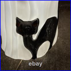 Vintage Empire Halloween 34 Light Blow Mold Ghost Black Cat Pumpkin 024611 USA