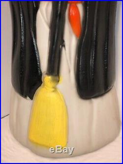 Vintage Empire Halloween 39 Witch With Broom Lighted Blow Mold Extremely Rare