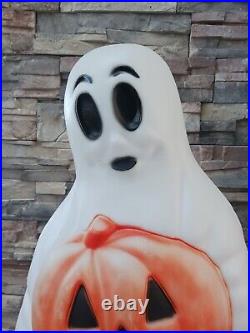 Vintage Empire Halloween Lighted Blow Mold Ghost Pumpkin Black Cat 34