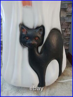 Vintage Empire Halloween Lighted Blow Mold Ghost Pumpkin Black Cat 34