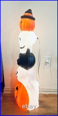 Vintage Empire Halloween Totem Blow Mold 32 (Cat, Ghost, Skull, Jack-o-Lantern)