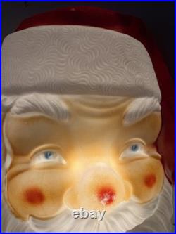 Vintage Empire Illuminated 34 Giant Christmas Blow Mold Santa Face