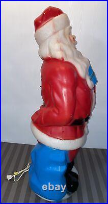Vintage Empire Lighted Blow Mold Santa Claus withChristmas Present-33-NEVER USED