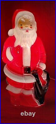 Vintage Empire Lighted Blow Mold Santa, Snowman, NOEL Candle 13