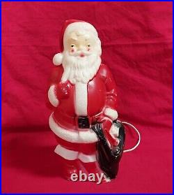 Vintage Empire Lighted Blow Mold Santa, Snowman, NOEL Candle 13